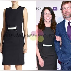 Opening Ceremony black‎ belted sleeveless scuba shift dress size 6